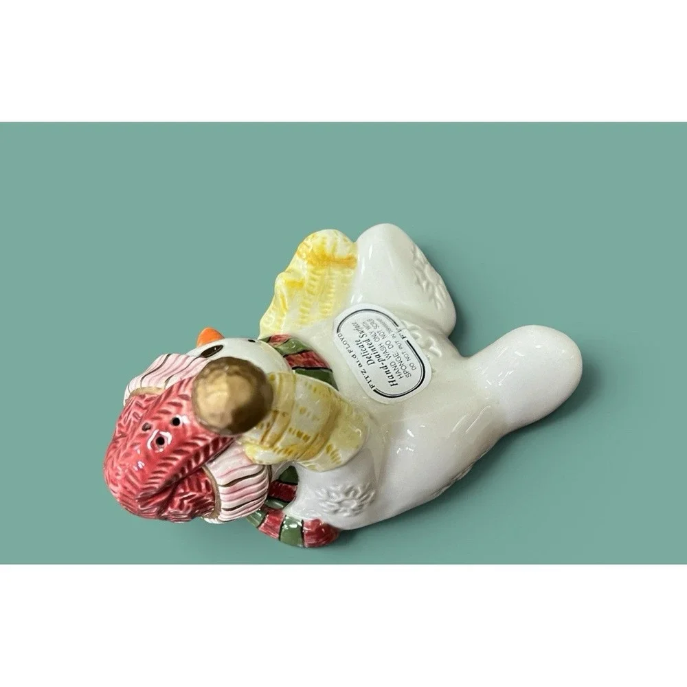 Fitz & Floyd Frosty Folks Snowman Salt Shaker Winter Holiday Christmas Decor